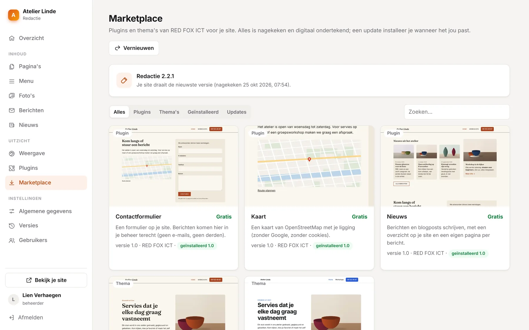 De marketplace in het beheer van Redactie